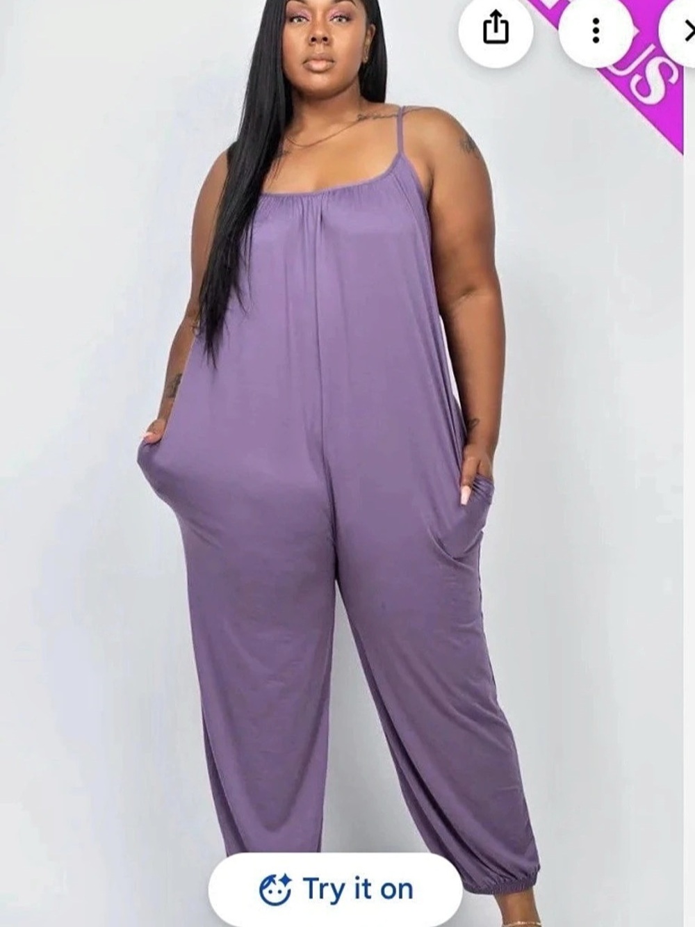Capella Purple Jumpsuit Size 3XL NWT